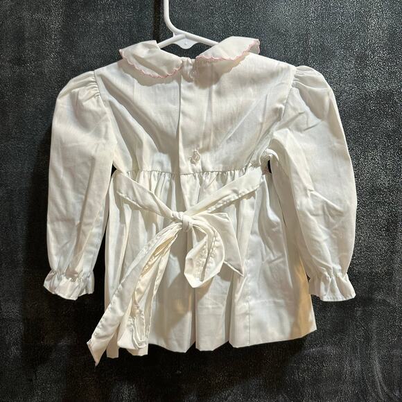 Vintage Polly Flinders Dress w Embroidery, Smocking, VGUC. SZ 12mo (12-24A) - Picture 7 of 7